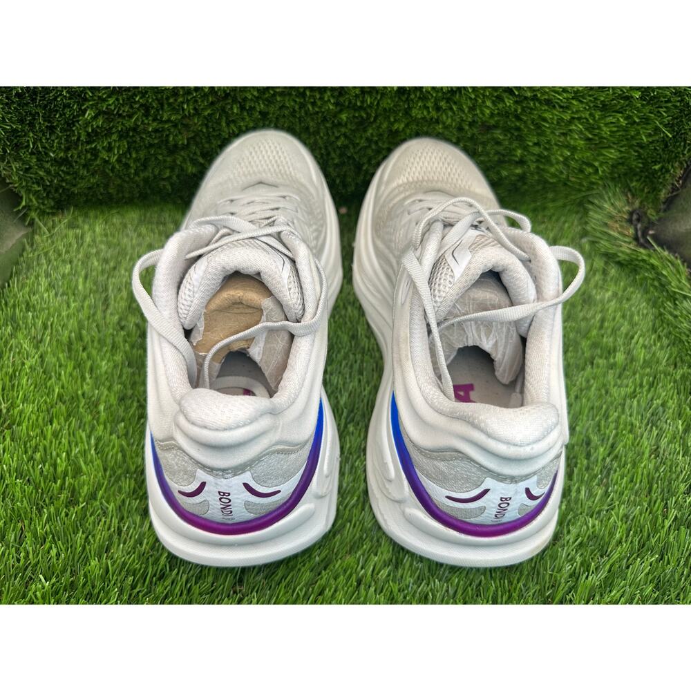 Hoka One One Bondi 9 1162012-CYWH Athletic Sneaker Women's 8.5B White Knit Gym - Picture 6 of 12